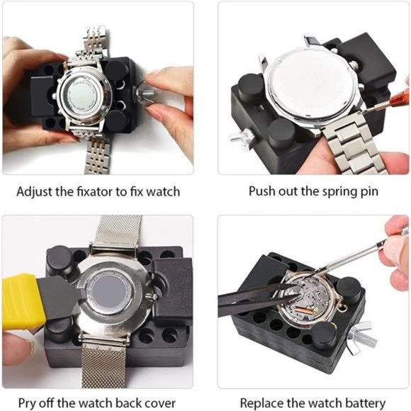 Watch Repair Kit, Watch Battery Replacement Tool Kit,Watch Link Removal Tool Kit - Picture 4 of 6